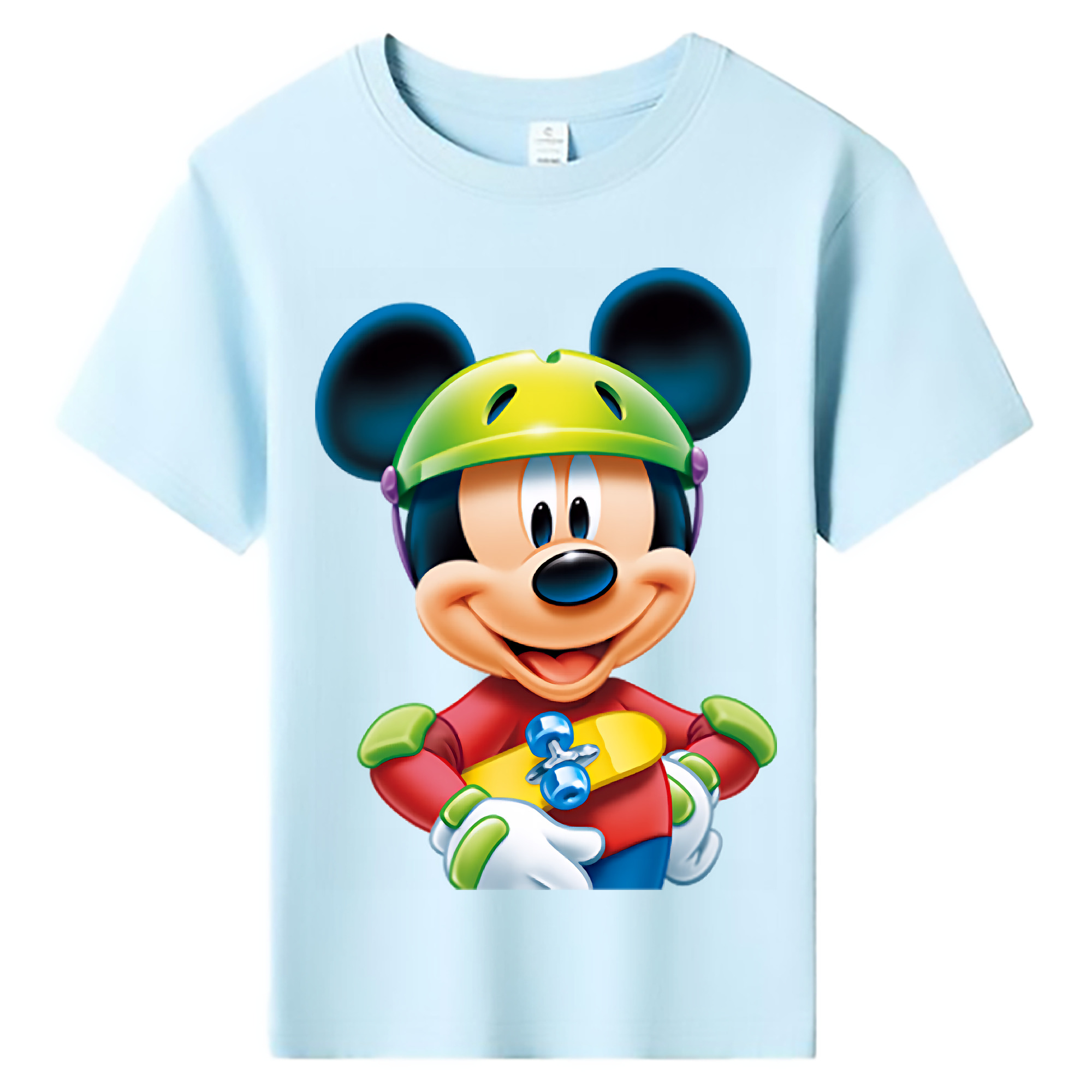 （画像用） ミッキーマウス Mickey Mouse 綿100％キッズTシャツ（フロントプリント）